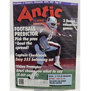 3 for 20 $ Vintage ANTIC ATARI MAGAZINE OCT 1987 VOL 6 NO 6  Football Predictor